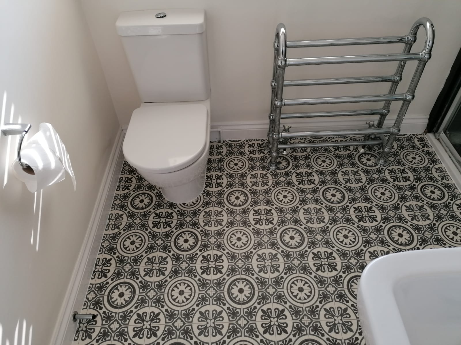 LVT flooring in bathroom
